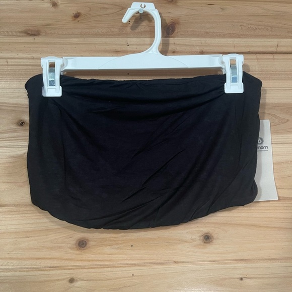 Mono B Elegant Black Tube Crop Top - Picture 1 of 2